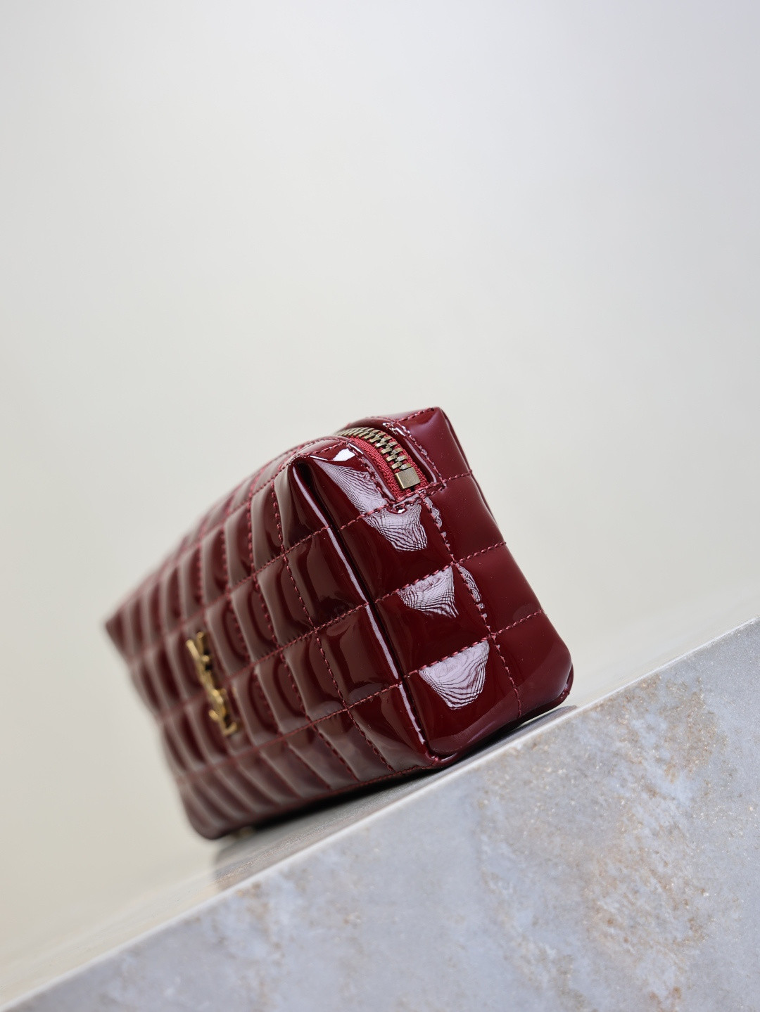 YSL CASSANDRE MATELASS¨¦ CARR¨¦ pouch on chain in shiny 18.5x8.5x4cm - Image 5