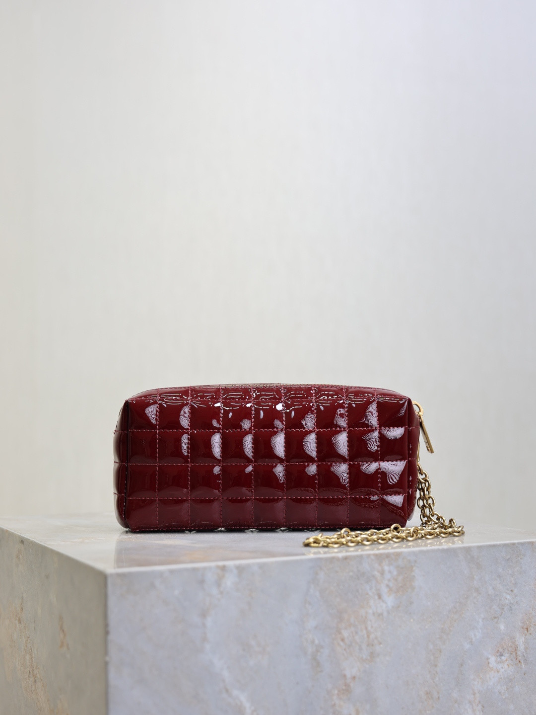 YSL CASSANDRE MATELASS¨¦ CARR¨¦ pouch on chain in shiny 18.5x8.5x4cm - Image 9